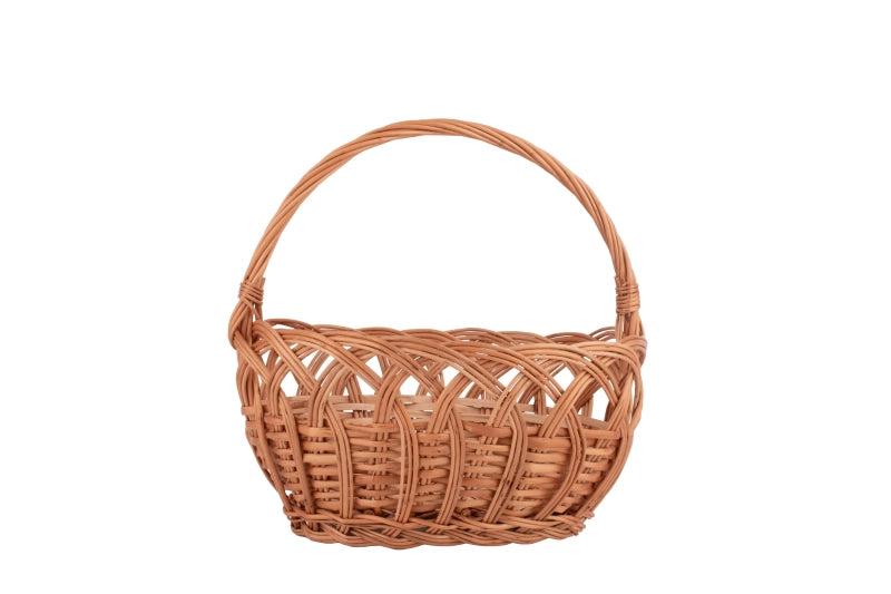 Handwoven Natural Oval Wicker Basket