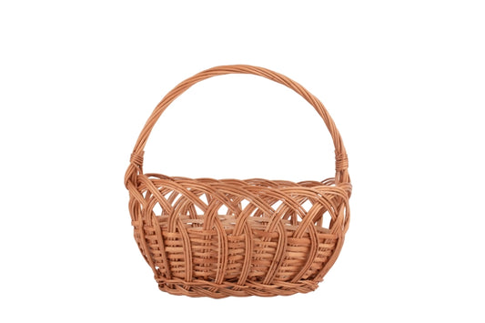 Handwoven Natural Oval Wicker Basket