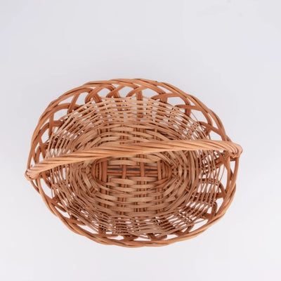 Handwoven Natural Oval Wicker Basket