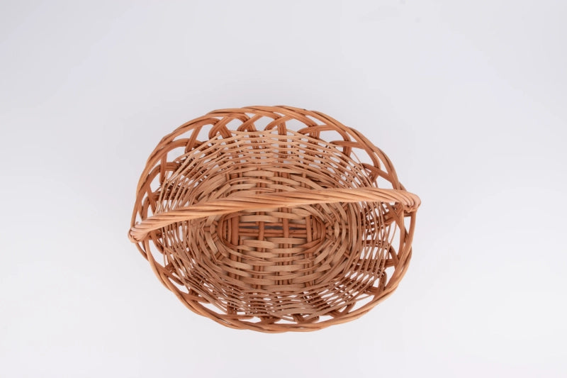 Handwoven Natural Oval Wicker Basket