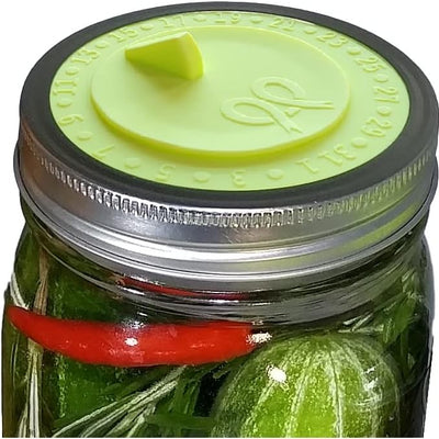 Airlock waterless fermentation lids for wide mouth mason jars - 7 pack