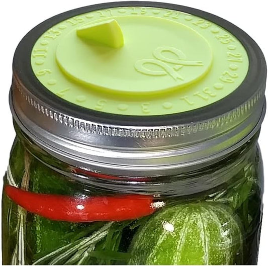 Airlock waterless fermentation lids for wide mouth mason jars - 7 pack