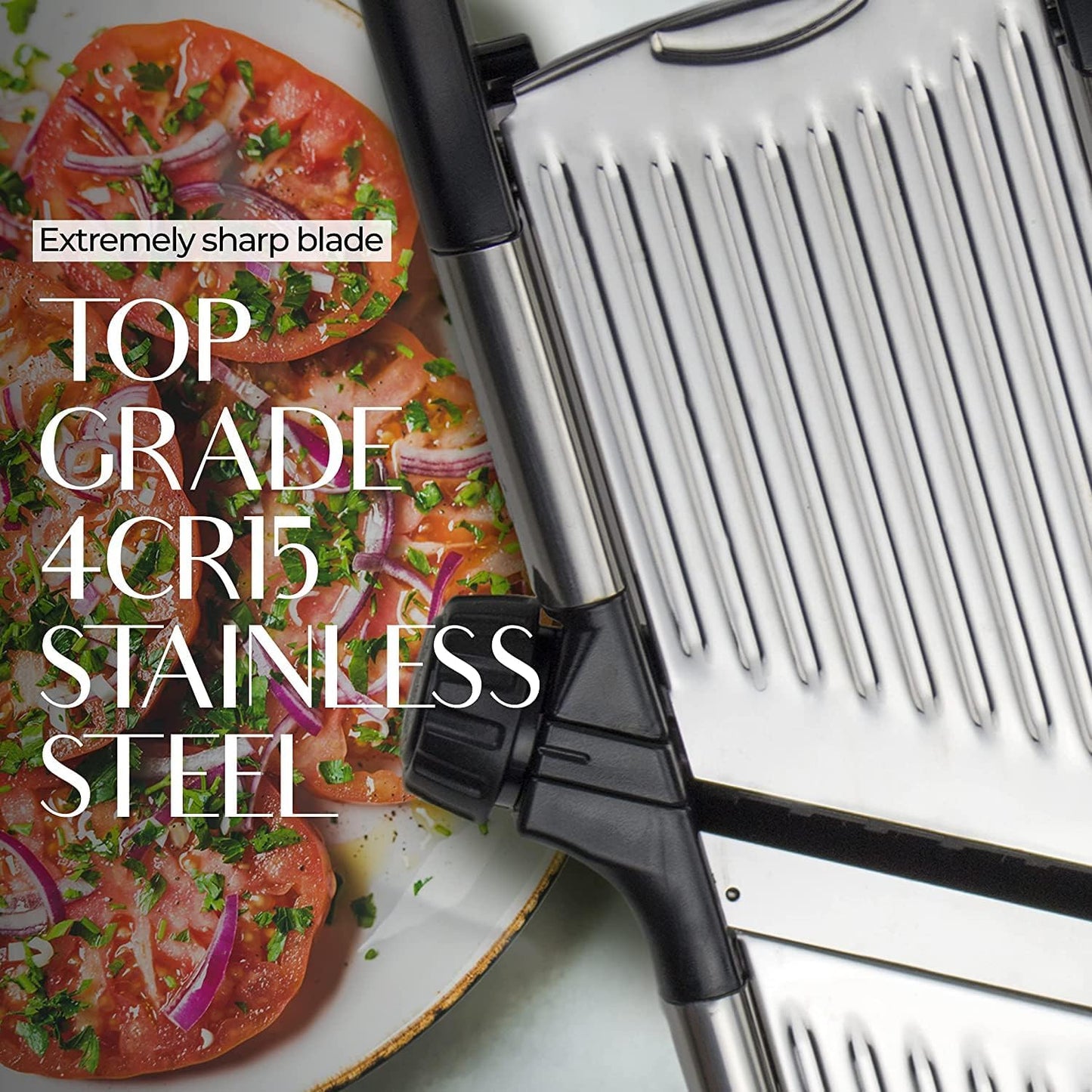 Stainless Steel Adjustable Mandoline Slicer, Shredder for Cabbage, Potato, Carrots, Onions.