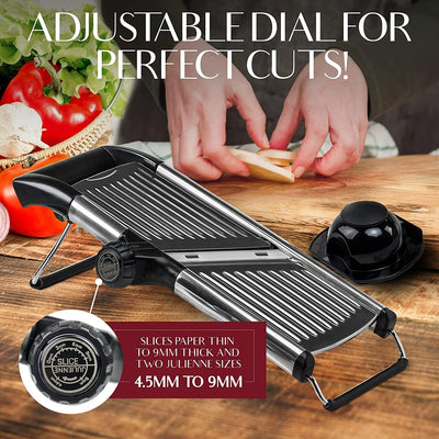 Stainless Steel Adjustable Mandoline Slicer, Shredder for Cabbage, Potato, Carrots, Onions.