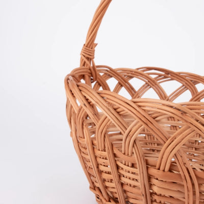 Handwoven Natural Oval Wicker Basket