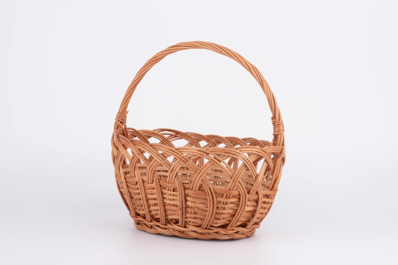 Handwoven Natural Oval Wicker Basket