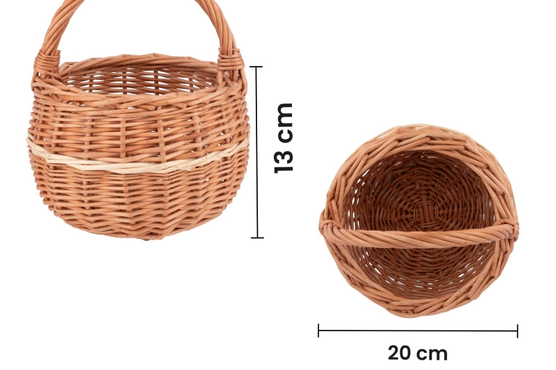 Small Hand-woven Compact Wicker Basket