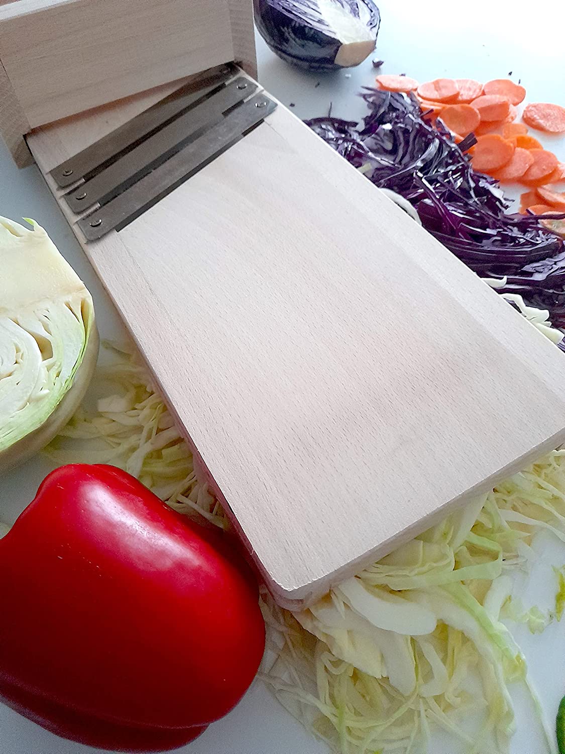 Double Blade Cabbage Shredder Stainless Steel Blade Wear-resistant Cutter  For Making Salads Coleslaw Sauerkraut